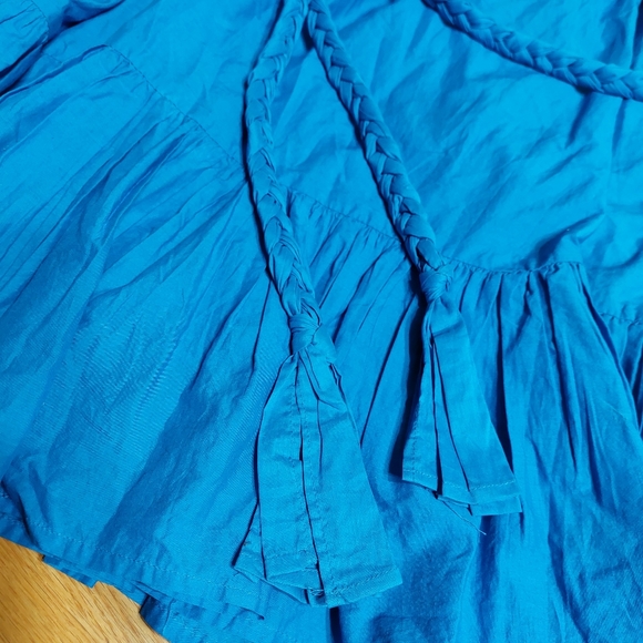 Rhode Resort Nala Scarlet Blue Short Sun Dress Size L vacation beach - Picture 8 of 16